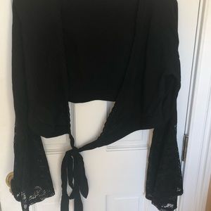 Lace wrap top
